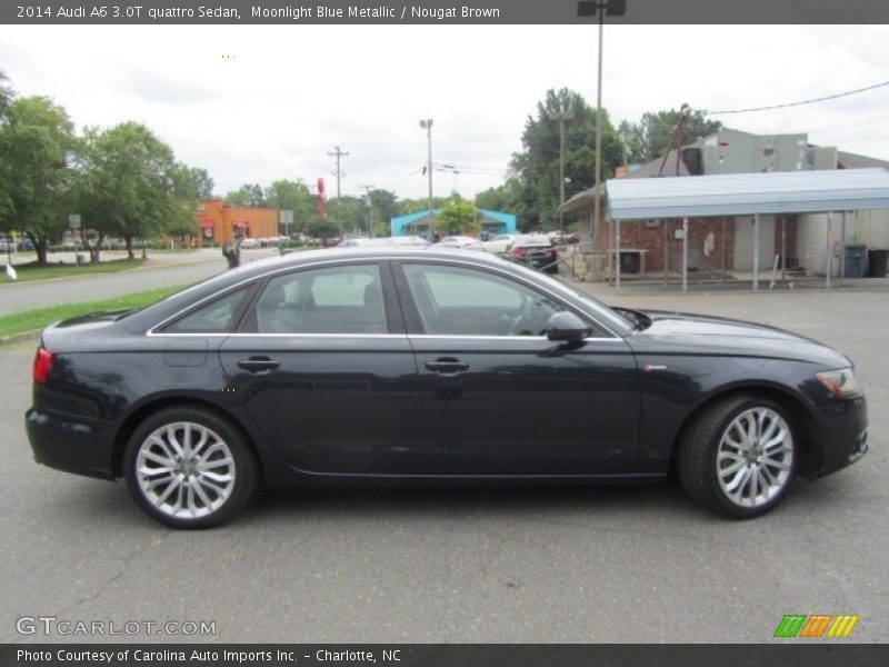 Moonlight Blue Metallic / Nougat Brown 2014 Audi A6 3.0T quattro Sedan