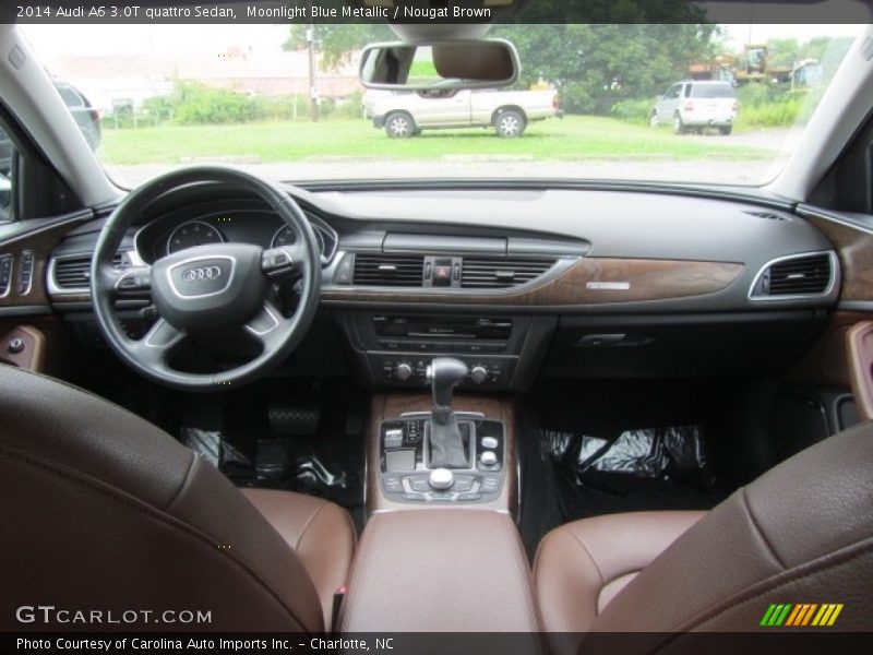 Moonlight Blue Metallic / Nougat Brown 2014 Audi A6 3.0T quattro Sedan