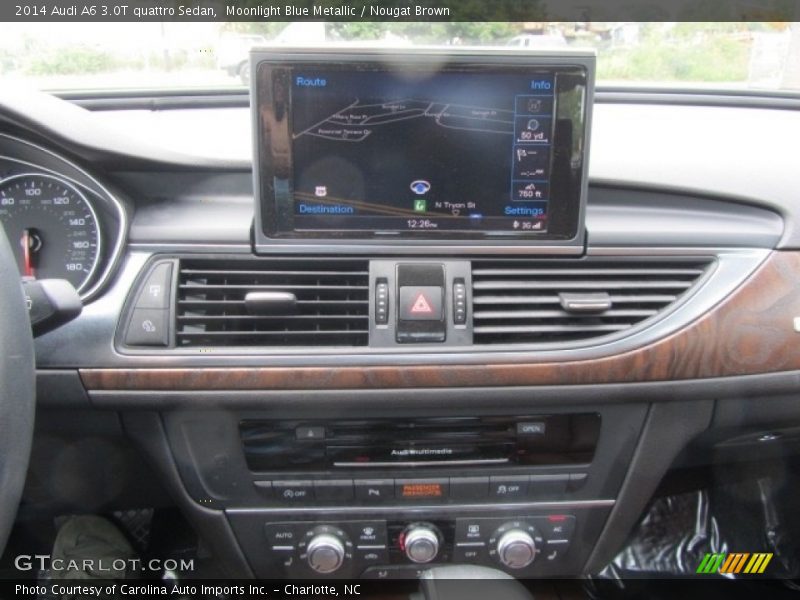Moonlight Blue Metallic / Nougat Brown 2014 Audi A6 3.0T quattro Sedan