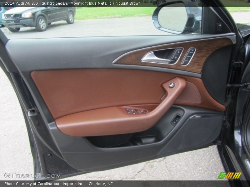 Moonlight Blue Metallic / Nougat Brown 2014 Audi A6 3.0T quattro Sedan