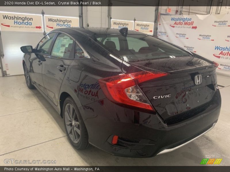 Crystal Black Pearl / Black 2020 Honda Civic EX-L Sedan