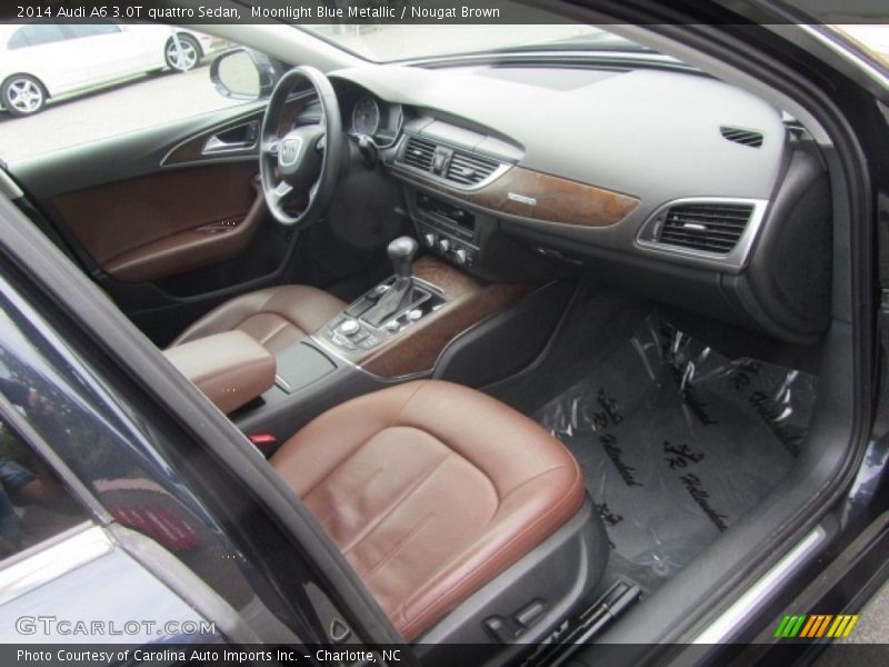 Moonlight Blue Metallic / Nougat Brown 2014 Audi A6 3.0T quattro Sedan