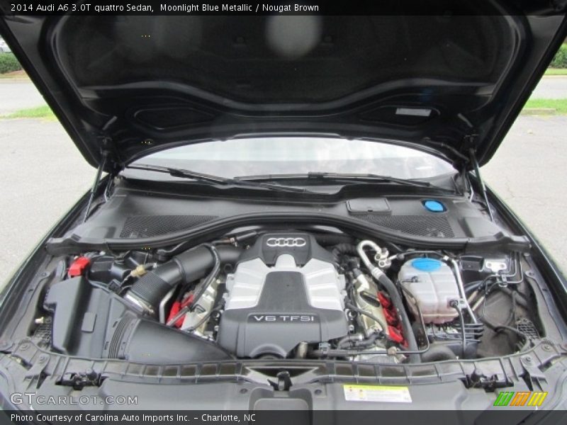 Moonlight Blue Metallic / Nougat Brown 2014 Audi A6 3.0T quattro Sedan