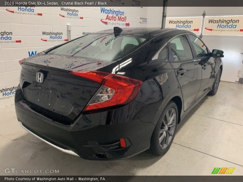 Crystal Black Pearl / Black 2020 Honda Civic EX-L Sedan