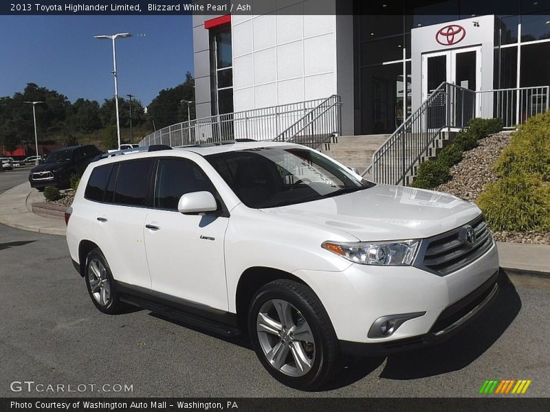 Blizzard White Pearl / Ash 2013 Toyota Highlander Limited