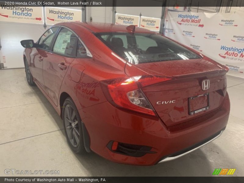 Molten Lava Pearl / Black 2020 Honda Civic EX Sedan