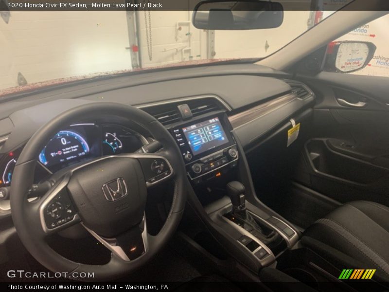 Molten Lava Pearl / Black 2020 Honda Civic EX Sedan