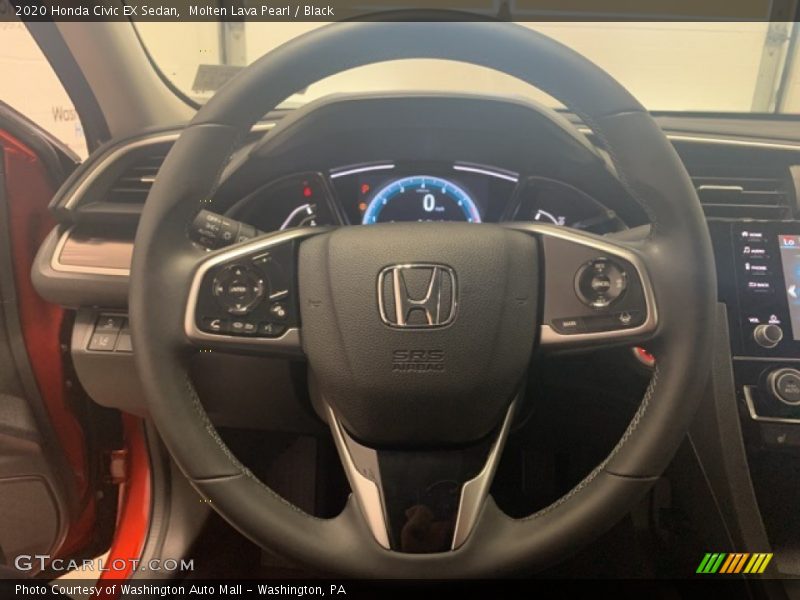 Molten Lava Pearl / Black 2020 Honda Civic EX Sedan