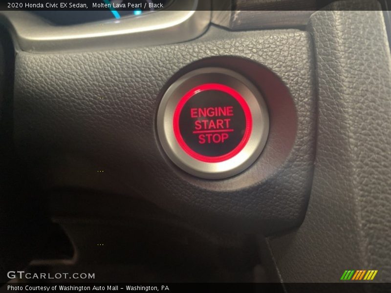 Molten Lava Pearl / Black 2020 Honda Civic EX Sedan