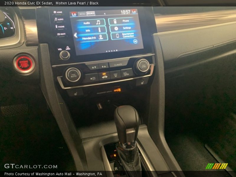 Molten Lava Pearl / Black 2020 Honda Civic EX Sedan