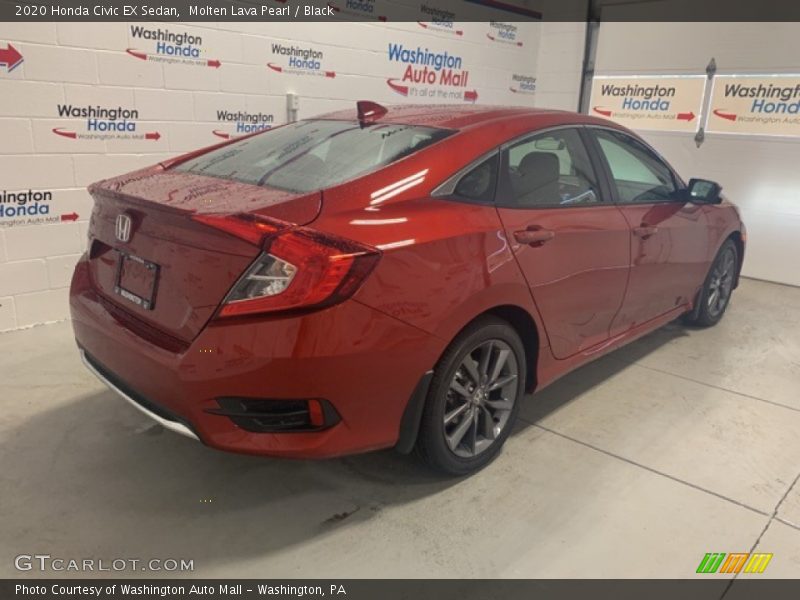 Molten Lava Pearl / Black 2020 Honda Civic EX Sedan