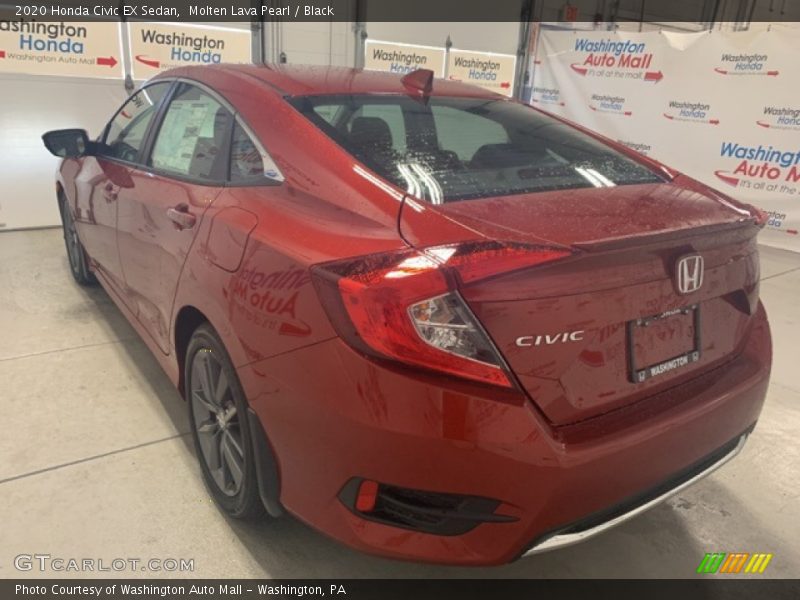 Molten Lava Pearl / Black 2020 Honda Civic EX Sedan