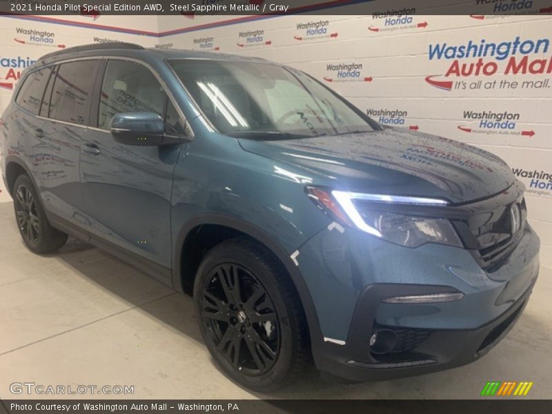 Steel Sapphire Metallic / Gray 2021 Honda Pilot Special Edition AWD