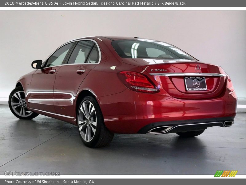 designo Cardinal Red Metallic / Silk Beige/Black 2018 Mercedes-Benz C 350e Plug-in Hybrid Sedan