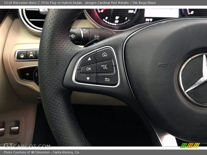 designo Cardinal Red Metallic / Silk Beige/Black 2018 Mercedes-Benz C 350e Plug-in Hybrid Sedan