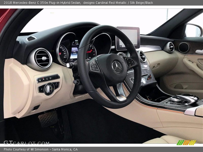 designo Cardinal Red Metallic / Silk Beige/Black 2018 Mercedes-Benz C 350e Plug-in Hybrid Sedan