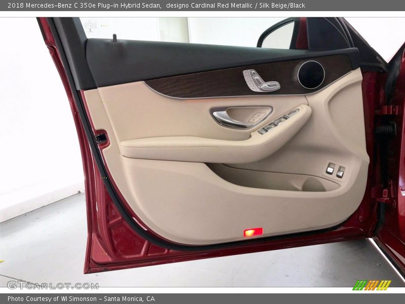 designo Cardinal Red Metallic / Silk Beige/Black 2018 Mercedes-Benz C 350e Plug-in Hybrid Sedan
