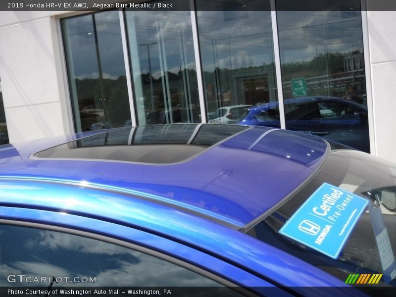 Aegean Blue Metallic / Black 2018 Honda HR-V EX AWD