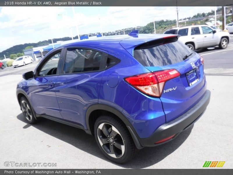 Aegean Blue Metallic / Black 2018 Honda HR-V EX AWD