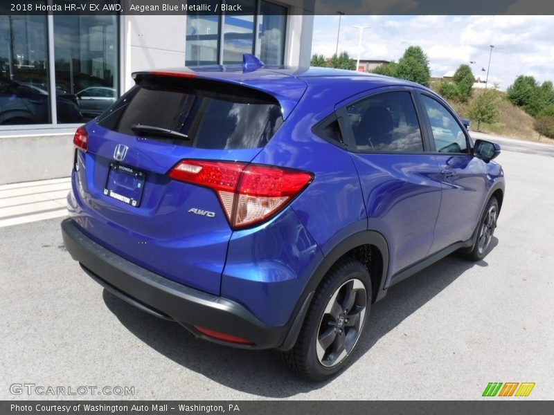 Aegean Blue Metallic / Black 2018 Honda HR-V EX AWD