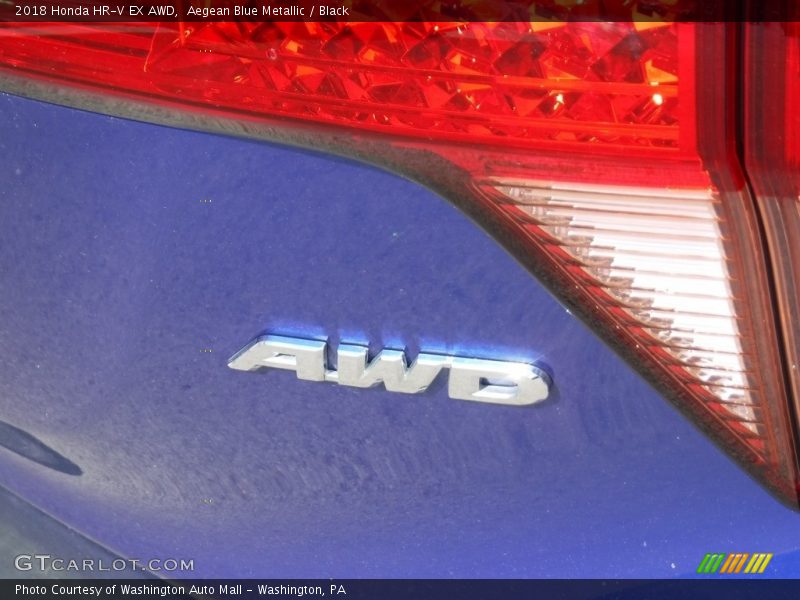 Aegean Blue Metallic / Black 2018 Honda HR-V EX AWD
