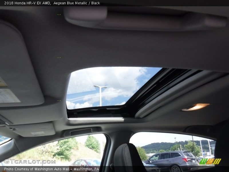 Aegean Blue Metallic / Black 2018 Honda HR-V EX AWD