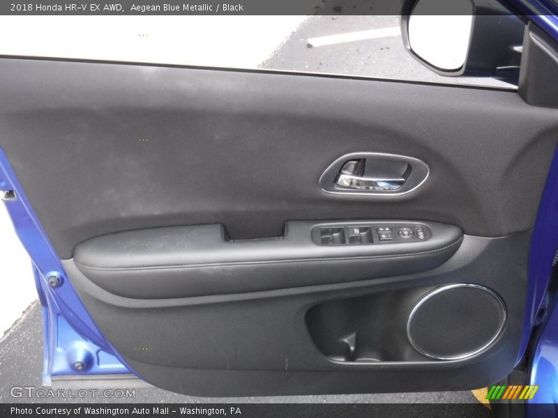 Aegean Blue Metallic / Black 2018 Honda HR-V EX AWD