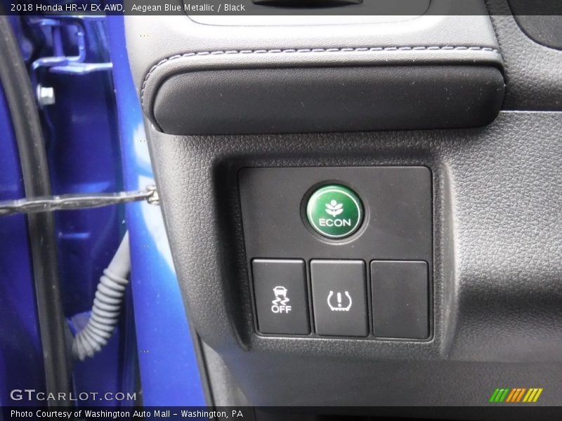 Aegean Blue Metallic / Black 2018 Honda HR-V EX AWD