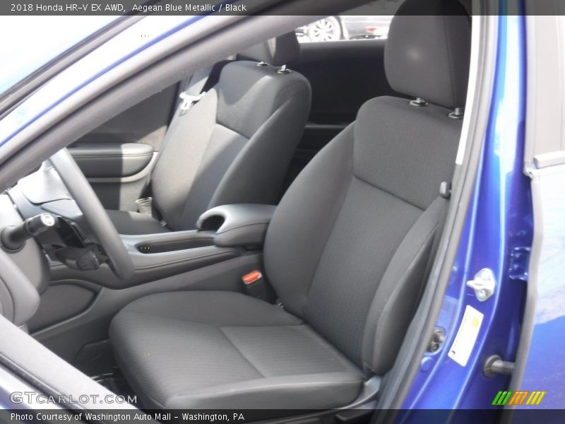 Aegean Blue Metallic / Black 2018 Honda HR-V EX AWD