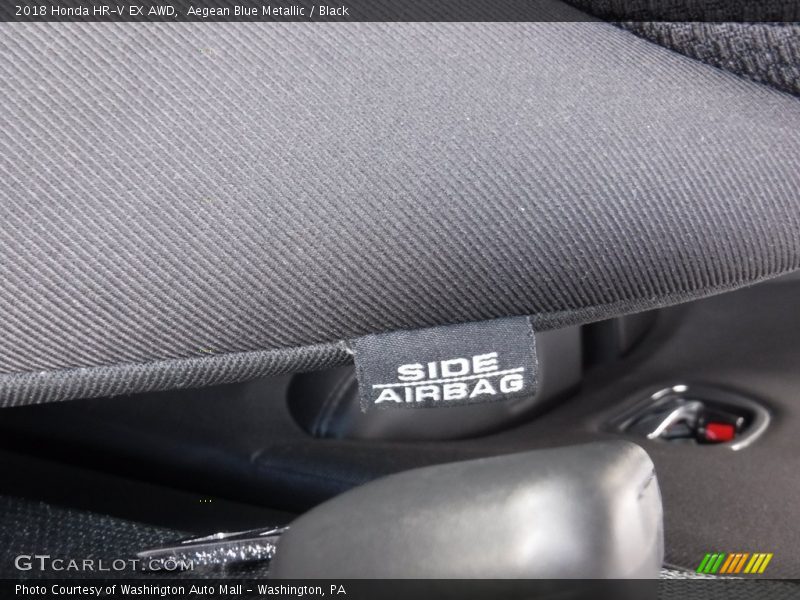 Aegean Blue Metallic / Black 2018 Honda HR-V EX AWD