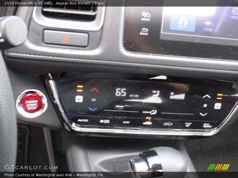 Aegean Blue Metallic / Black 2018 Honda HR-V EX AWD