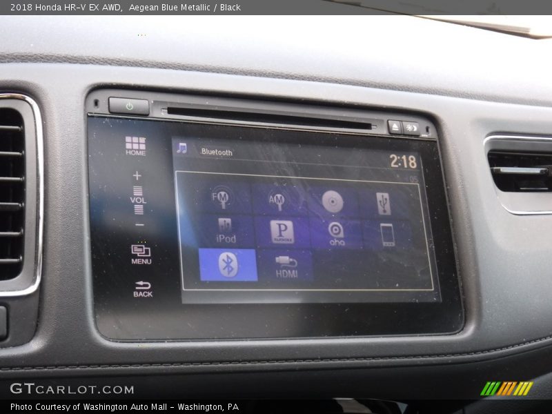 Aegean Blue Metallic / Black 2018 Honda HR-V EX AWD
