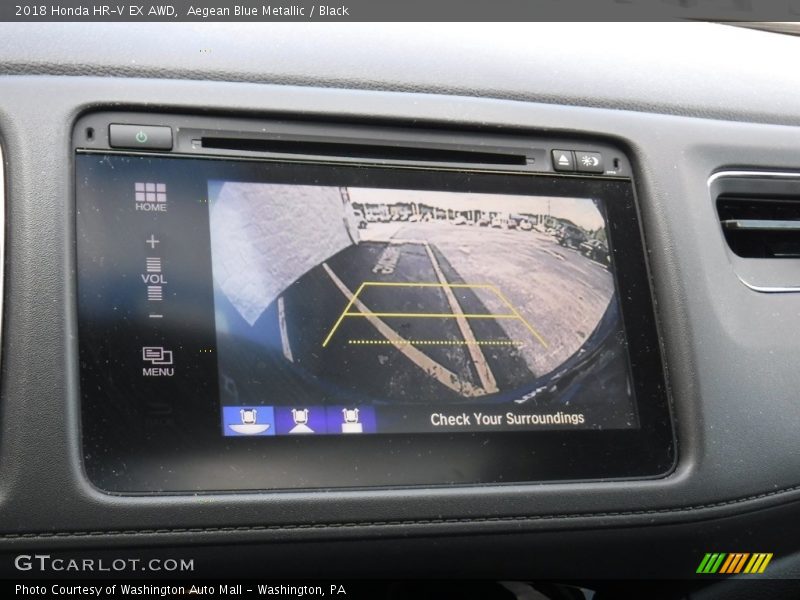 Aegean Blue Metallic / Black 2018 Honda HR-V EX AWD