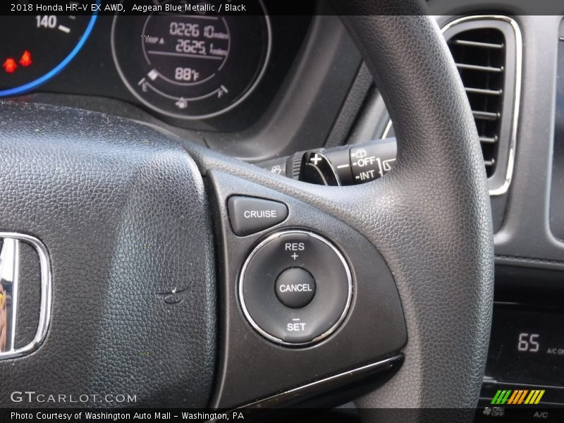 Aegean Blue Metallic / Black 2018 Honda HR-V EX AWD