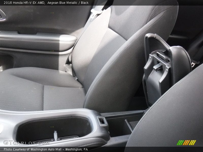 Aegean Blue Metallic / Black 2018 Honda HR-V EX AWD