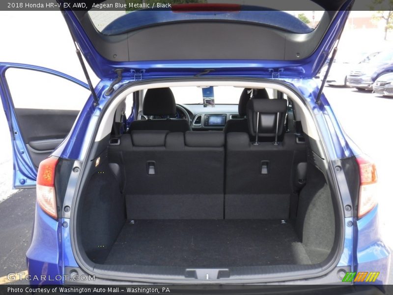 Aegean Blue Metallic / Black 2018 Honda HR-V EX AWD