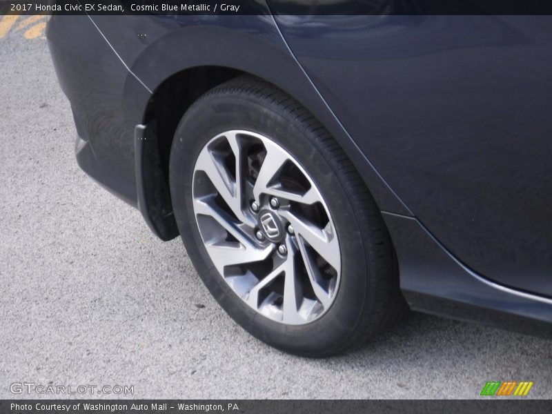 Cosmic Blue Metallic / Gray 2017 Honda Civic EX Sedan