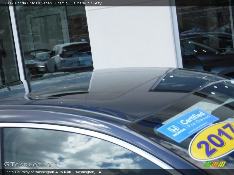 Cosmic Blue Metallic / Gray 2017 Honda Civic EX Sedan