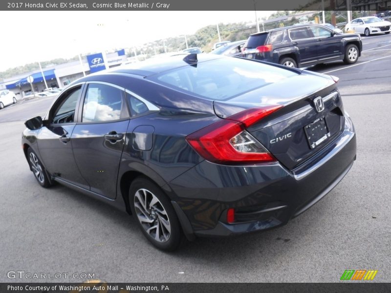 Cosmic Blue Metallic / Gray 2017 Honda Civic EX Sedan