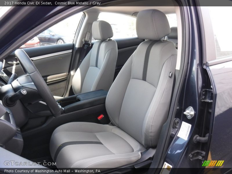 Cosmic Blue Metallic / Gray 2017 Honda Civic EX Sedan