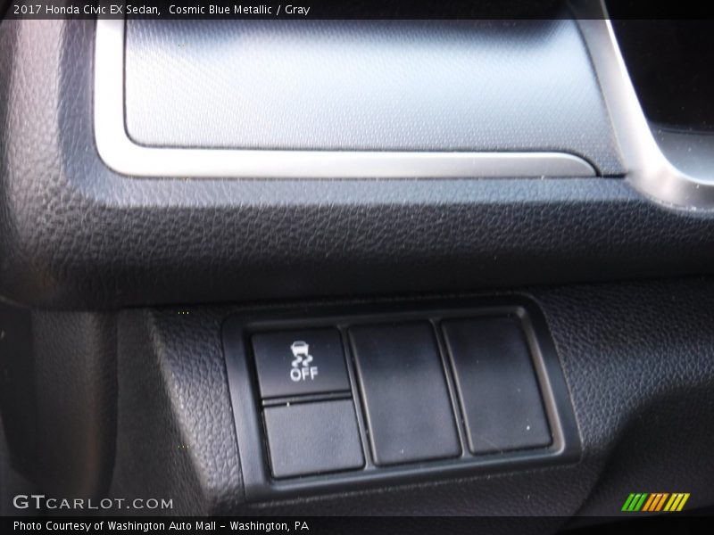 Cosmic Blue Metallic / Gray 2017 Honda Civic EX Sedan