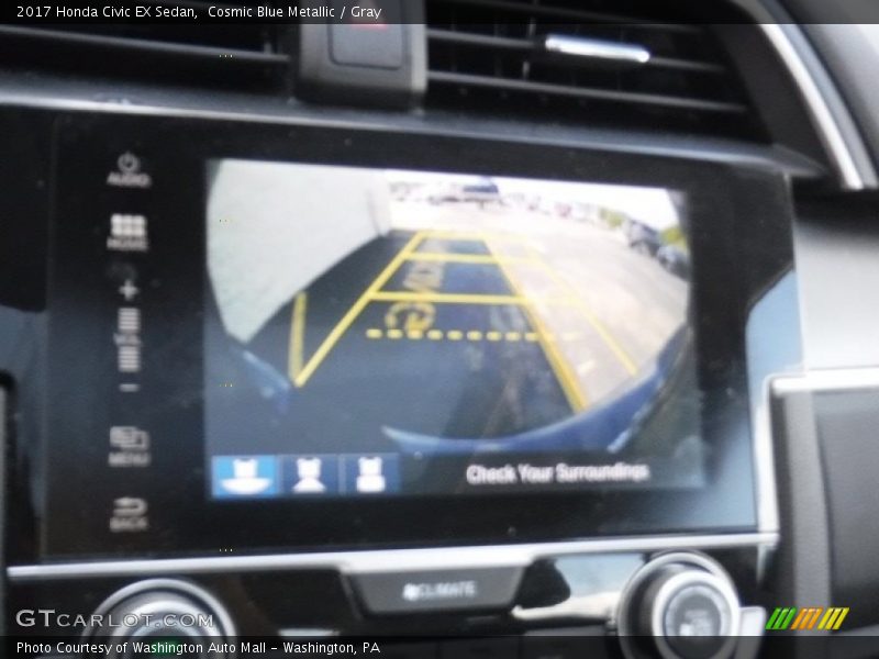 Cosmic Blue Metallic / Gray 2017 Honda Civic EX Sedan