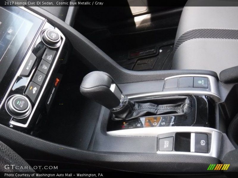 Cosmic Blue Metallic / Gray 2017 Honda Civic EX Sedan