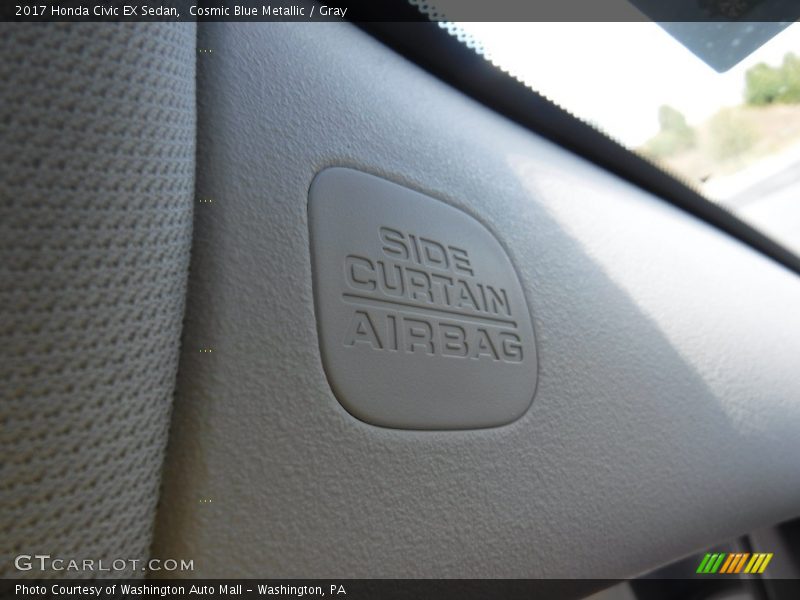 Cosmic Blue Metallic / Gray 2017 Honda Civic EX Sedan