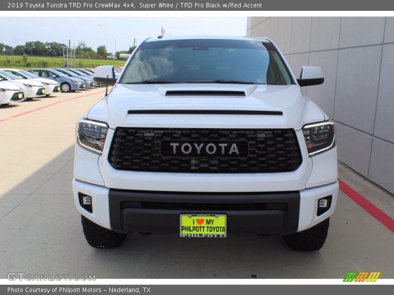 Super White / TRD Pro Black w/Red Accent 2019 Toyota Tundra TRD Pro CrewMax 4x4
