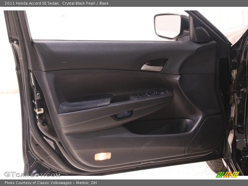 Crystal Black Pearl / Black 2011 Honda Accord SE Sedan