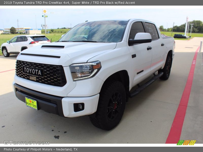 Super White / TRD Pro Black w/Red Accent 2019 Toyota Tundra TRD Pro CrewMax 4x4
