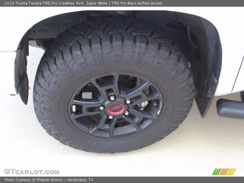 Super White / TRD Pro Black w/Red Accent 2019 Toyota Tundra TRD Pro CrewMax 4x4