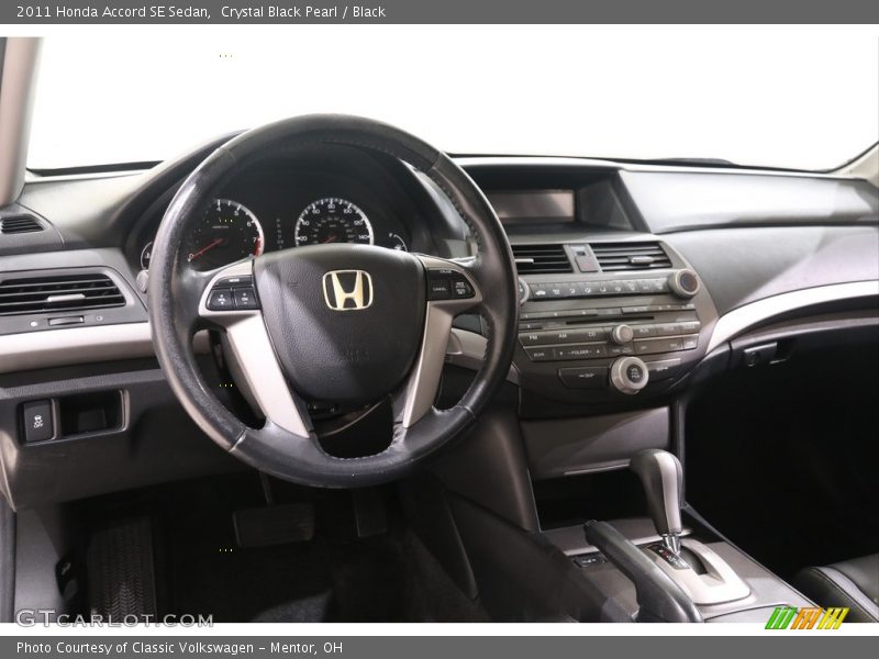 Crystal Black Pearl / Black 2011 Honda Accord SE Sedan
