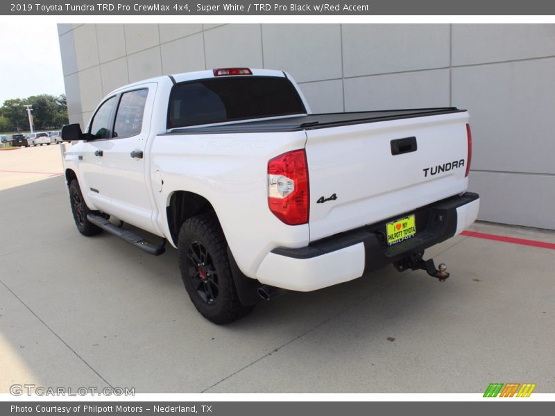 Super White / TRD Pro Black w/Red Accent 2019 Toyota Tundra TRD Pro CrewMax 4x4